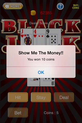 ` A Aces Casino Max Bet Blackjack 21 Card Mania screenshot 2