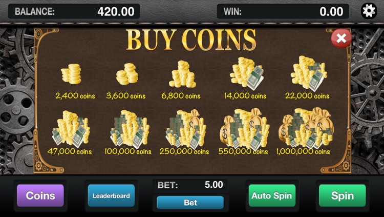 Steampunk Slots - Casino 777 Slot Simulation Game Free screenshot-3
