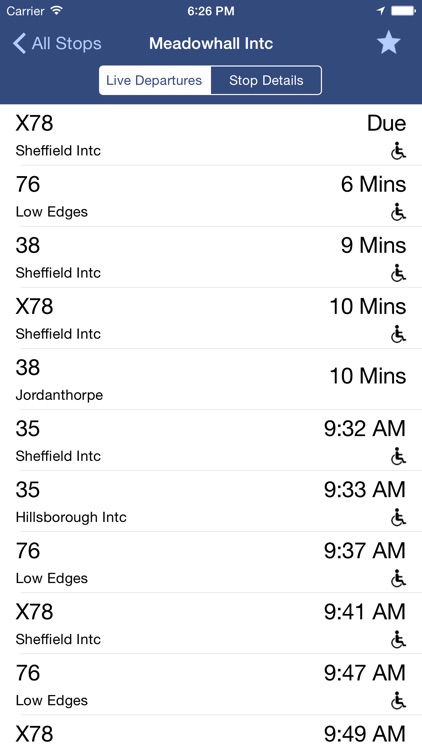 Transported - Bus & Tram Times