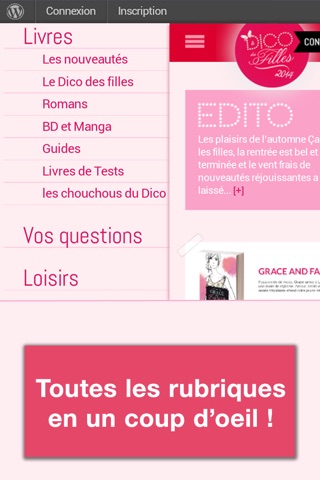 Dico des filles : L’application pour ados girly avec des tests, un forum, des conseils et du fun ! screenshot 4