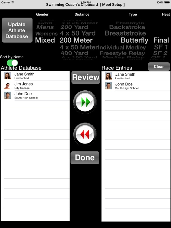 Swimming Coachs Clipboard iPad screenshot-3