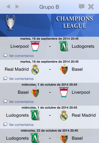 Champions Live 2014-2015 screenshot 3