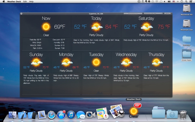 weather dock+ desktop forecast iphone screenshot 4