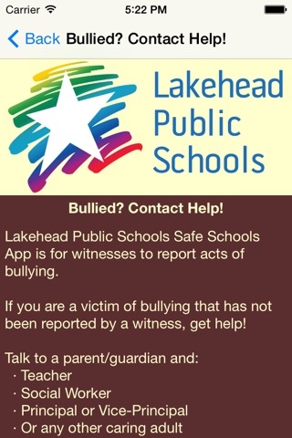Safe Schools - Lakehead Public Schools screenshot 4