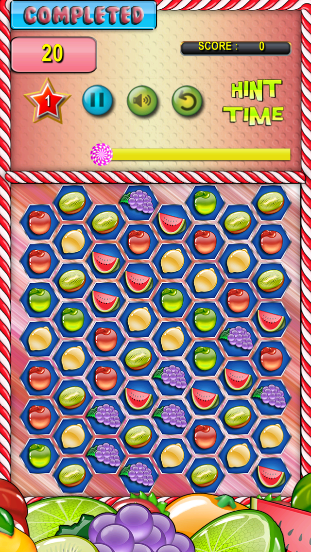 Candy Fruit Mania : Match Fruits to Crush Them and Win screenshot 1