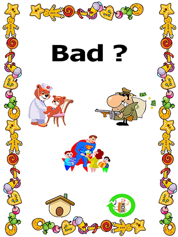 Adjectives games for kindergarden and 1st grade reading iPad screenshot