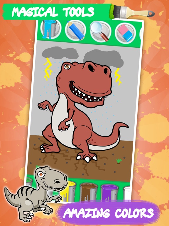 Screenshot #5 pour Dinosaures dessin et coloriage