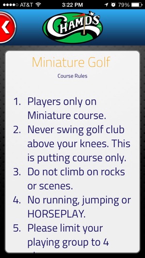 Champs Entertainment Complex Mini Golf Scorecard(圖3)-速報App