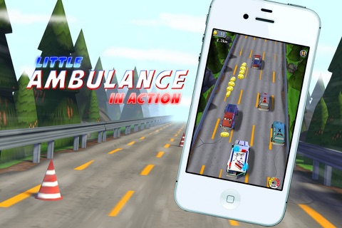 A Little Ambulance in Action Free: 3D Fun Exciting Driving for Kids with Cute Emergency Car screenshot 2