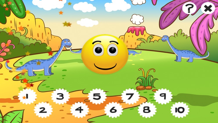 123 A Dinosaurs Counting Game for Children: Learn to count the numbers 1-10 with endangered animals screenshot-3