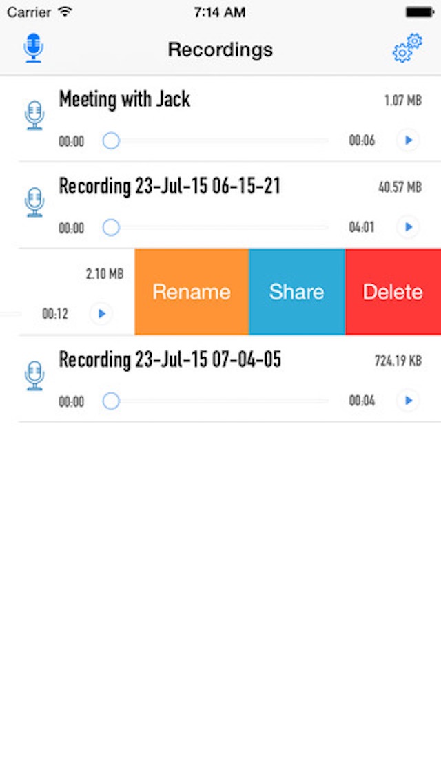 Screenshot #3 pour Voice Recorder for Free Audio Recording, Playback and Sharing