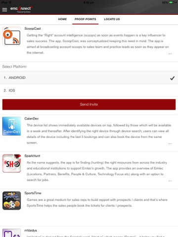 EmConnect iPad screenshot 5 - Business app