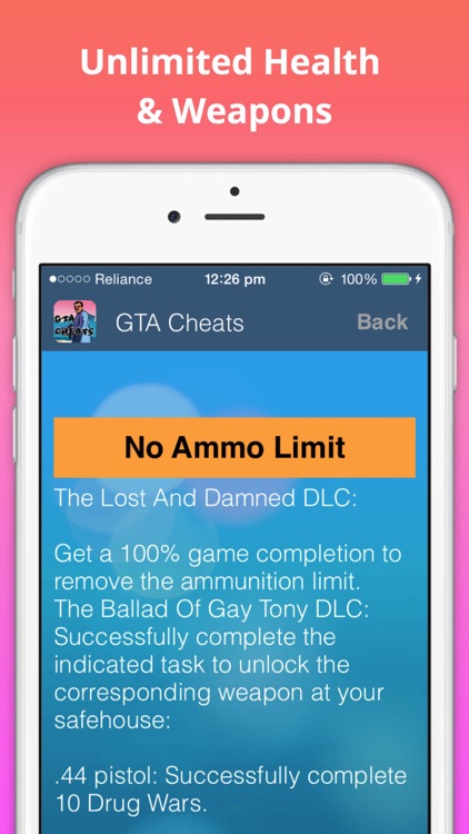 Cheats for GTA vice city screenshot-3