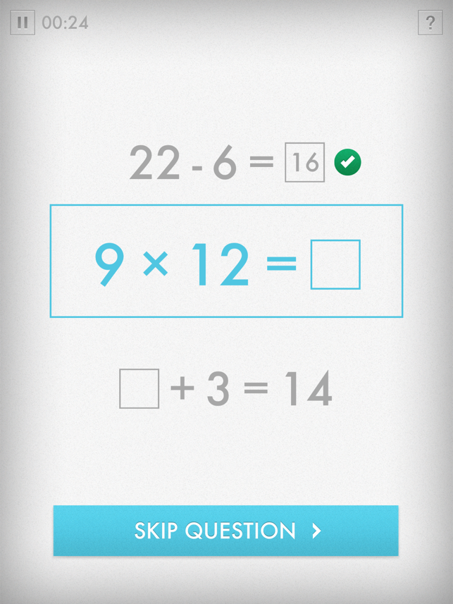 ‎Quick Maths - Arithmetic & Times Table Game Screenshot