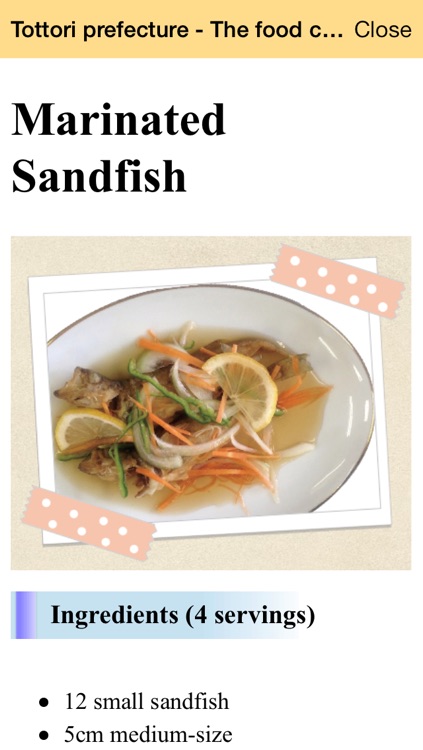 Tottori prefecture - The food capital of Japan, Marinated Sandfish