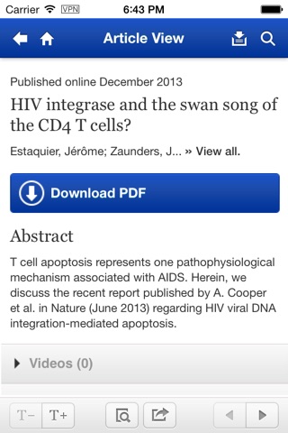 Retrovirology screenshot 2