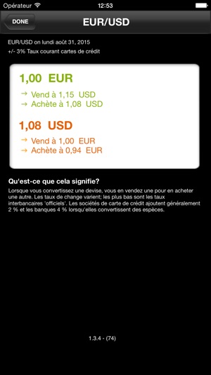 Convertisseur de devises par OANDA dans l'App Store