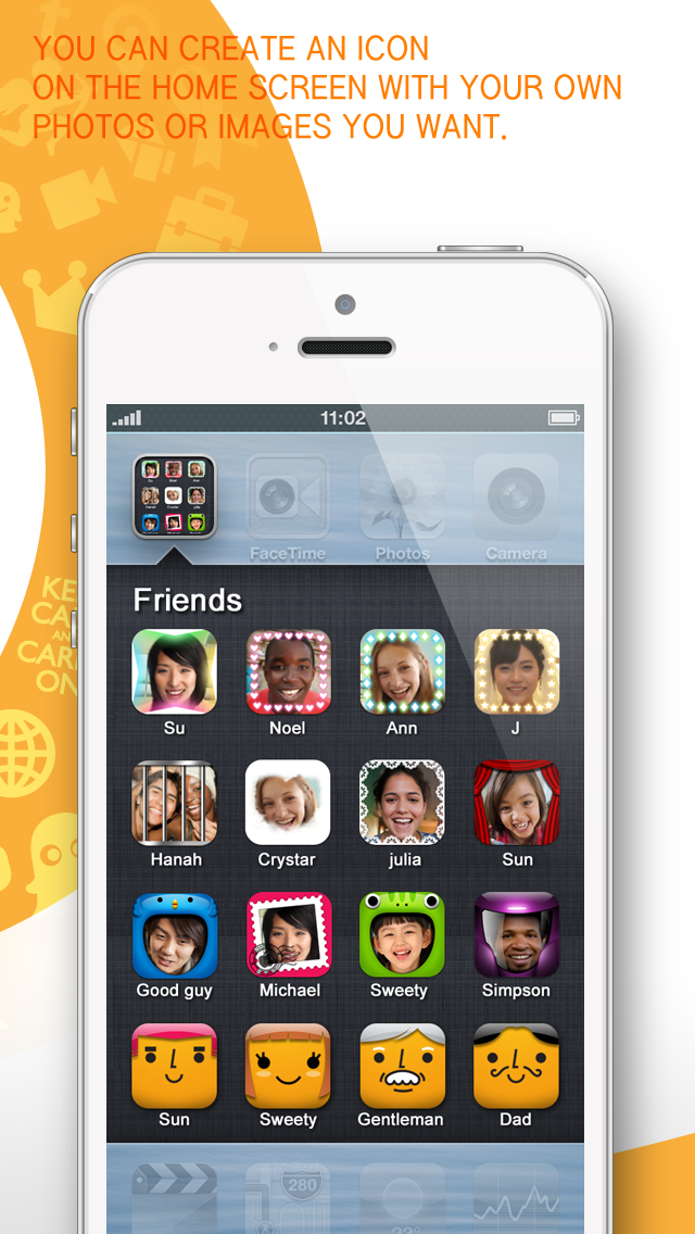 ワンタッチコール、メッセージ、URL、ホーム画面のショートカットアイコン ( iFavorite Pro : for Instagram, Snapshat, kakao and iOS7 )のおすすめ画像2