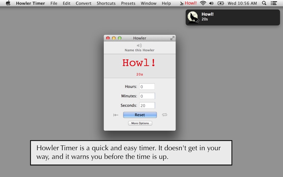 #2. Howler Timer (macOS) بواسطة: Stephen Lind