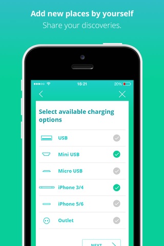 Powize: battery charging network for smartphones, tablets, and laptops. screenshot 3