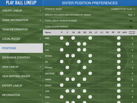 Play Ball Lineup  - Youth Baseball and Softball Lineup Makerのおすすめ画像4