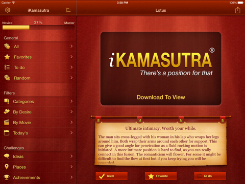 iKamasutra® - Sex Positions from Kama Sutra and beyond Kamasutra screenshot