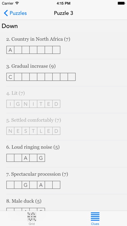Four Down: Beautiful Crosswords screenshot-3