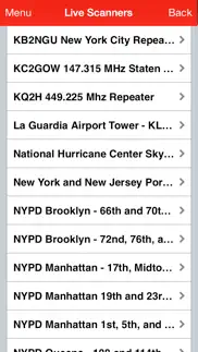 listen live to police, fire, ems, airport tower controller and port scanners with over 4,000 channels iPhone Captures Décran 3