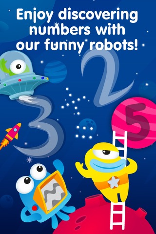 Aliens & Numbers - educational math games to simple learn counting, tracing & addition for kids and toddlersのおすすめ画像1