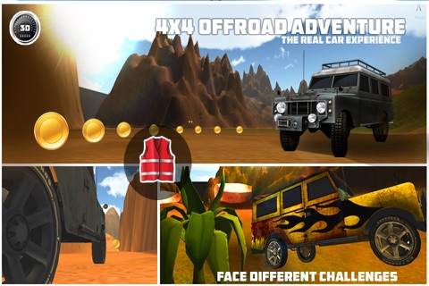 4x4 Offroad Adventure - Safari Jeep Stunts & Driving Simulation in 3D Desert Mountains screenshot 4