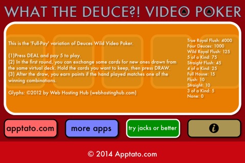 What the Deuce?! Deuces Wild Video Poker (Free) screenshot 4