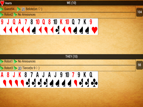 Screenshot #6 pour Belote (Bridge-Belote)