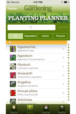 Organic Gardening Planting Planner 2014 screenshot 4