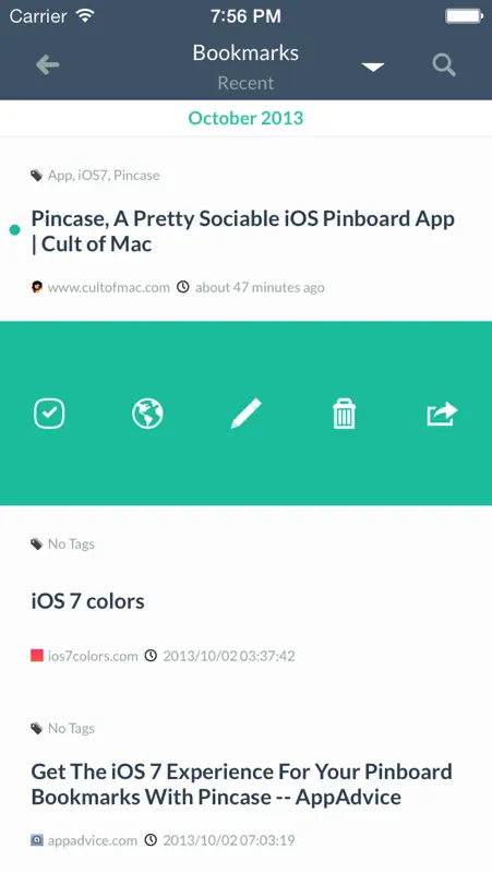 Pincase - A Pinboard.in client, that is simple, elegant and powerful, perfect for managing your daily discoveries. screenshot 5 of 5