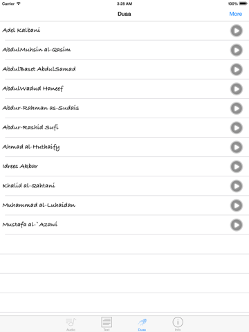 Arabic Quran and Dua Audio with text iPad screenshot
