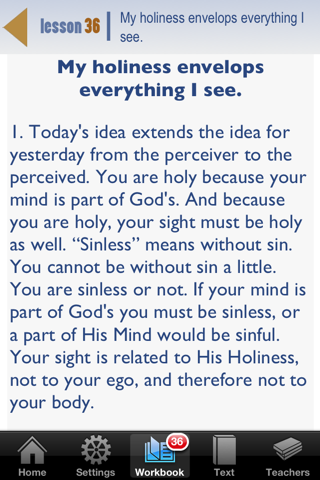 The ACIM App screenshot 2