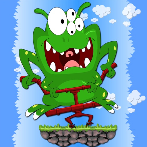 Cute Monster Pogo-Stick Space Jump Pro