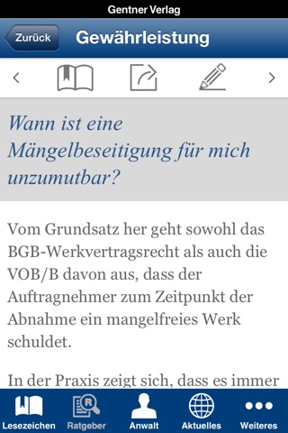 Handwerk & Recht - Der Ratgeber mit Antworten auf die häufigsten Fragen im Baurecht mit integrierter Anwaltssuche screenshot 3