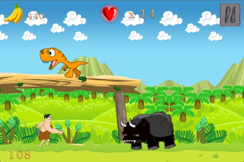 Brave Caveman Warriors vs Angy Dinosaur  Hunter Timber Park Adventure Challenge screenshot 2