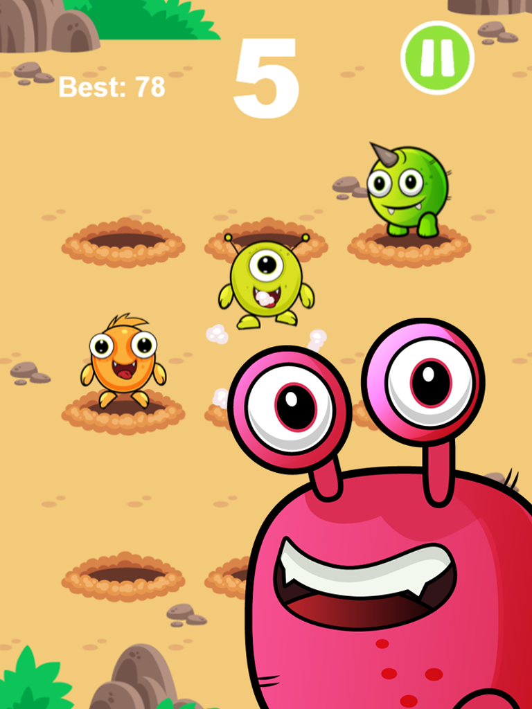 Whack An Alien Mole Invader - Smash The Cute Miner Invaders From Mars!