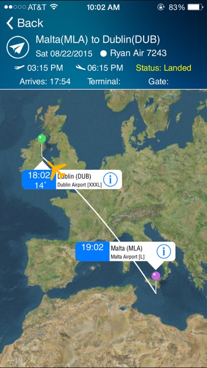 Dublin Flight Information + Flight Tracker (DUB)