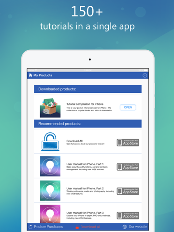 Tutorial Compilation for iPhone - Helpful Tips for Newbies iPad screenshot 1 - Book app