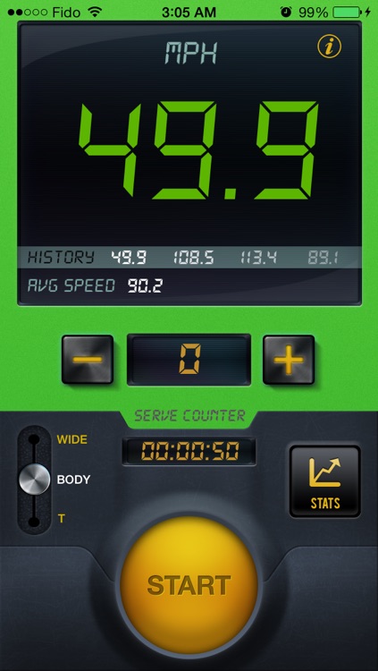Tennis Serve Speed Radar Gun By CS SPORTS