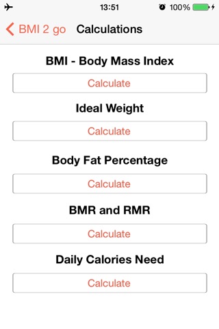 BMI 2 go screenshot 2
