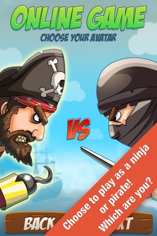 War Games: Pirates Versus Ninjas - A 2 player and Multiplayer Combat Game Deluxe screenshot 2