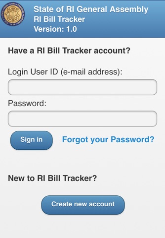 RI Bill Tracker screenshot 2