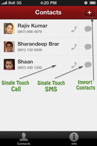 Mine Quick Contacts screenshot 2