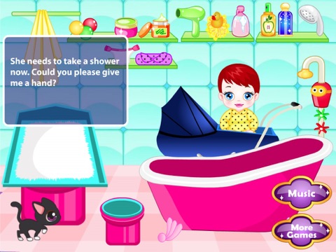 Screenshot #4 pour Baby's Day: Bath & Lunch & Play - Kids Game