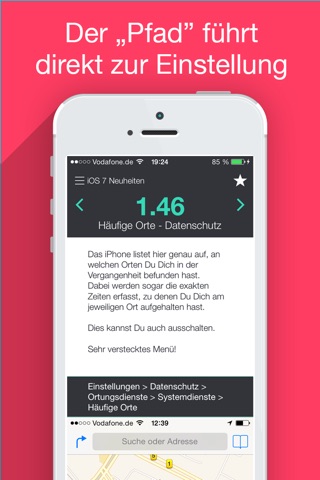 Tipps & Tricks für iPhone und iOS7 (kostenlose Version) - lerne Deine iPhone besser kennen screenshot 4