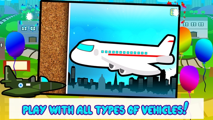 Kids Trains, Planes & Boat Vehicles - Puzzles for Kids (toddler age learning games free) screenshot-3